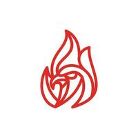 Adler Kopf Flamme Logo Vektor Vorlage Design, geeignet zum Ihre Design