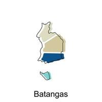 Karte von Batangas bunt modern geometrisch Vektor Design, Welt Karte Land Vektor Illustration Vorlage