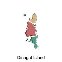 Karte von Dinagat Insel modern Design, Philippinen Karte Illustration Vektor Design Vorlage