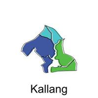 Vektor Karte von Kallang bunt Illustration Vorlage Design auf Weiß Hintergrund
