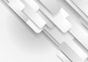Weiß und grau Papier geometrisch Formen abstrakt Hintergrund vektor