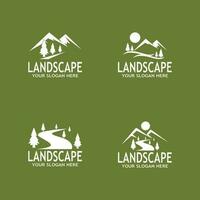 einfach Natur Landschaft Logo Vektor Illustration