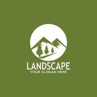 einfach Natur Landschaft Logo Vektor Illustration