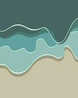 Vinka bakgrund sida av de hav illustration vektor baner tapet bakgrund med mjuk rerto Färg tryckbar