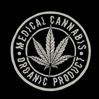 Cannabispflanze, Emplem, Premium-Vektor vektor