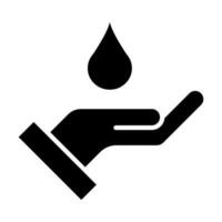Wasser Knappheit Vektor Glyphe Symbol zum persönlich und kommerziell verwenden.