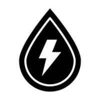 Wasser Energie Vektor Glyphe Symbol zum persönlich und kommerziell verwenden.