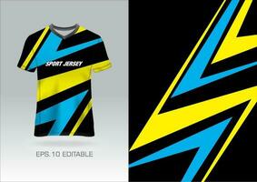 Trikot Design Sublimation T-Shirt Premium geometrisches Muster unglaubliche Vektorkollektion für Fußball Fußballrennen Radfahren Gaming Motocross Sport vektor