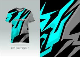 Trikot Design Sublimation T-Shirt Premium geometrisches Muster unglaubliche Vektorkollektion für Fußball Fußballrennen Radfahren Gaming Motocross Sport vektor