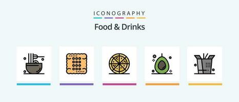 Essen und Getränke Linie gefüllt 5 Symbol Pack einschließlich Kebab. Getränke. Lebensmittel. Mahlzeit. Getränke. kreativ Symbole Design vektor