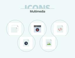 multimedia platt ikon packa 5 ikon design. . . landskap. html. koda vektor