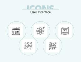 användare gränssnitt linje ikon packa 5 ikon design. zoom. förstoringsglas. aning. Youtube. spela vektor