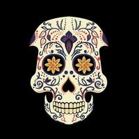 Vektor Illustration von ein kunstvoll dekoriert Tag von das tot dia de los Muertos Zucker Schädel, oder Calavera.