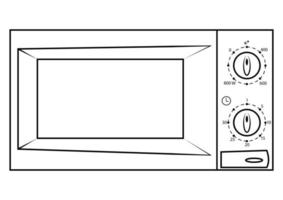 mikrovågsugn ikon. Mikrovågssymbol i konturstil, modern, enkel vektor, ikon för webbdesign, mobilapp vektor