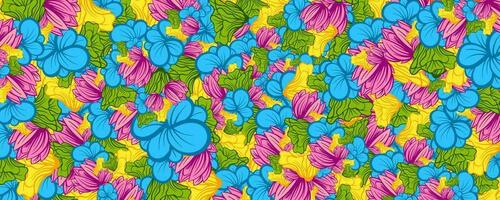 nahtlos Muster mit Stiefmütterchen Blumen. Blumen- Hintergrund. vektor