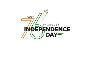 Lycklig indisk oberoende dag vektor hälsning med text