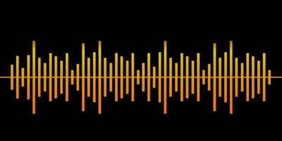 modern ljud Vinka equalizer.audio teknologi, musikalisk puls. vektor illustration på blå bakgrund - eps 10