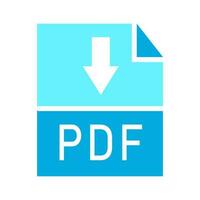 pdf Symbol isoliert auf Hintergrund vektor