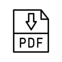 pdf Symbol isoliert auf Hintergrund vektor