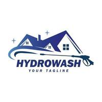 hydrowash logotyp design mall. tryck tvättning elegant logotyp design. vektor