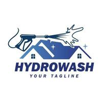 hydrowash logotyp design mall. tryck tvättning elegant logotyp design. vektor