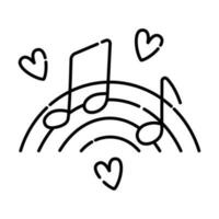Liebe zu Musik, Symbol von Musical Anmerkungen vektor
