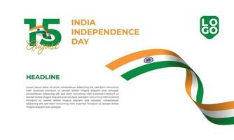Indien Unabhängigkeit Tag Banner Vorlage vektor