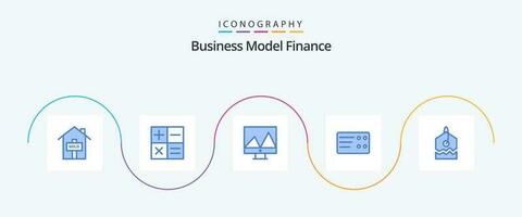Finanzen Blau 5 Symbol Pack einschließlich . Graph. Über vektor