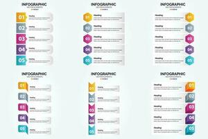 flaches Designset der Vektorillustrations-Infografiken für Werbebroschürenflieger und -zeitschrift vektor