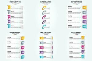 flaches Designset der Vektorillustrations-Infografiken für Werbebroschürenflieger und -zeitschrift vektor