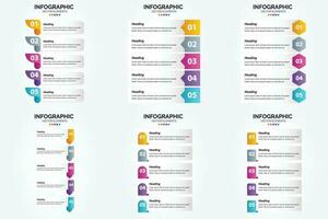 flaches Designset der Vektorillustrations-Infografiken für Werbebroschürenflieger und -zeitschrift vektor