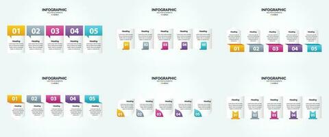 flaches Designset der Vektorillustrations-Infografiken für Werbebroschürenflieger und -zeitschrift vektor