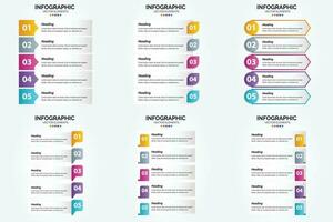 flaches Designset der Vektorillustrations-Infografiken für Werbebroschürenflieger und -zeitschrift vektor