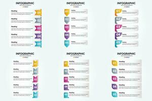 flaches Designset der Vektorillustrations-Infografiken für Werbebroschürenflieger und -zeitschrift vektor