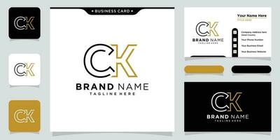 Initiale Brief ck Logo Design Vorlage vektor