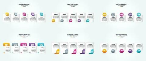 flaches Designset der Vektorillustrations-Infografiken für Werbebroschürenflieger und -zeitschrift vektor