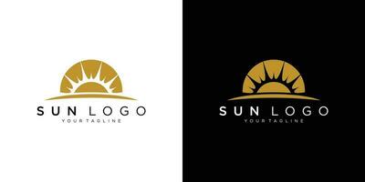 Sonne Logo Design Vektor Vorlage Symbol Symbol Illustration