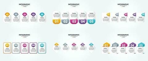 flaches Designset der Vektorillustrations-Infografiken für Werbebroschürenflieger und -zeitschrift vektor