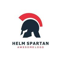 spartanisch Logo Design Vektor eben Farbe