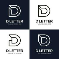 uppsättning lyx första brev d logotyp illustration för din företag vektor