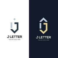 einstellen von abstrakt Initiale Brief j Logo Design Vorlage. Symbole zum Geschäft von Luxus, elegant, einfach vektor