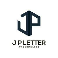 j p Brief Initialen abstrakt vektor