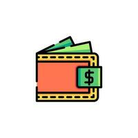 plånbok ikon enkel vektor