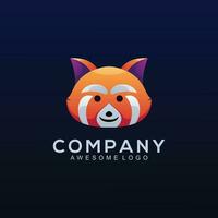 Logo Illustration rot Panda Gradient bunt Stil vektor