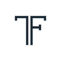 t f Brief Logo Design Vektor