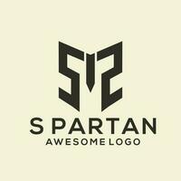 Brief s spartanisch Logo Illustration vektor