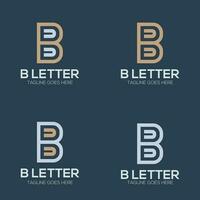 uppsättning lyx första brev b logotyp illustration för din företag vektor
