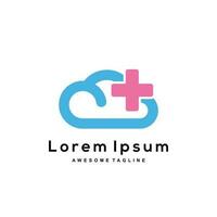 moln medicinsk logotyp vektor