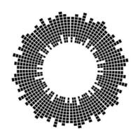 abstrakt utjämnare musik ljud Vinka cirkel vektor ikon symbol. logotyp design, runda linje ikon, cirkel Artikel, element bakgrund, illustration