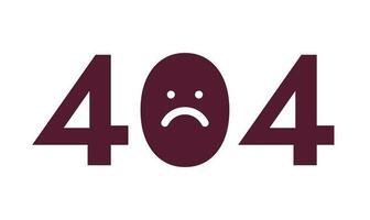 traurig Ausdruck schwarz Weiß Error 404 Blitz Botschaft. unzufrieden Emotion. Verzeihung, besorgt. einfarbig leeren Zustand ui Design. Seite nicht gefunden aufpoppen Karikatur Bild. Vektor eben Gliederung Illustration Konzept